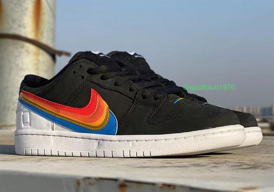 Polaroid's Rainbow-Accented Logo Inspires Their Collaborative Nike SB Dunk Low