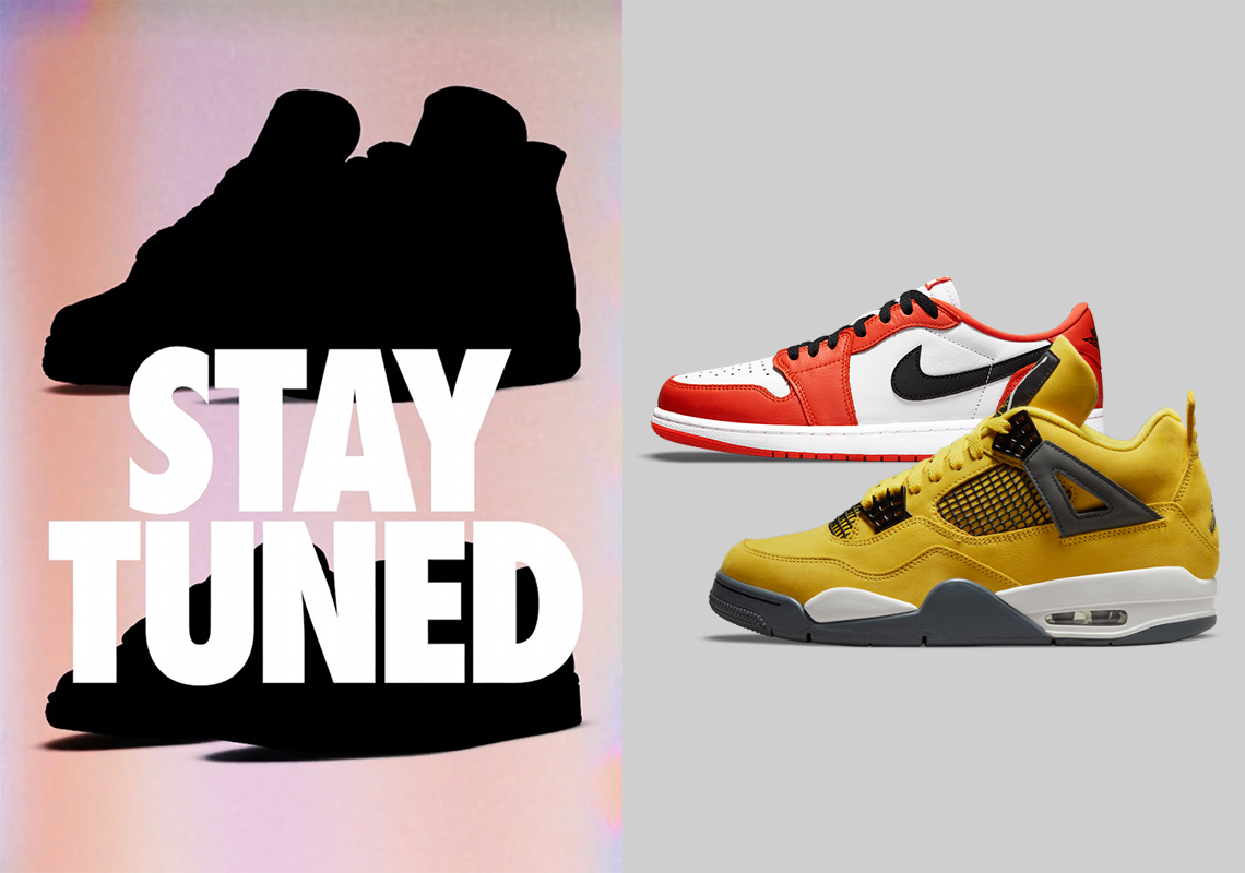 Air Jordan 4 "Lightning" + Air Jordan 1 Low OG "Shattered Backboard" SNKRS Restock Expected