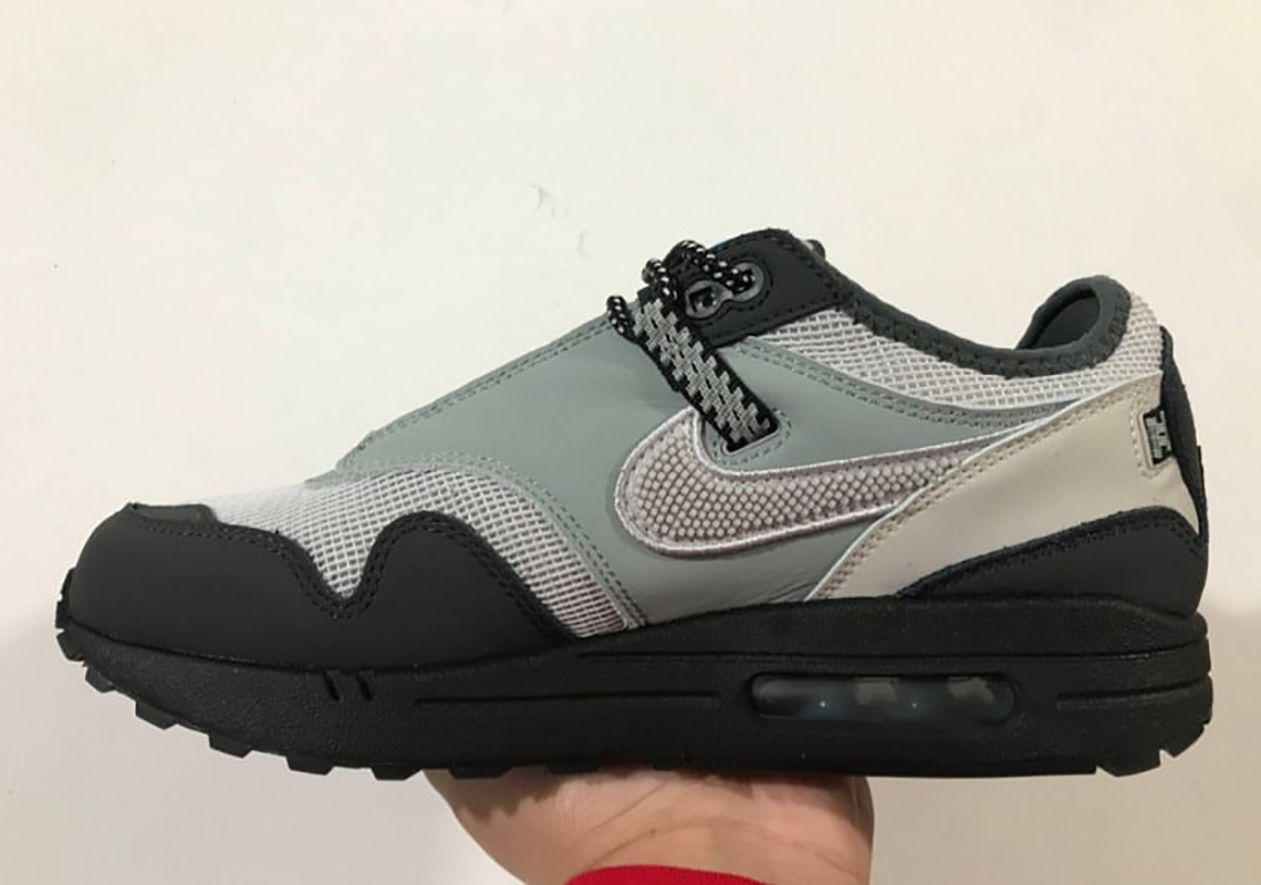 Travis Scott Nike Air Max 1 Off Noir Cave Stone Dusty Sage Celadon 3