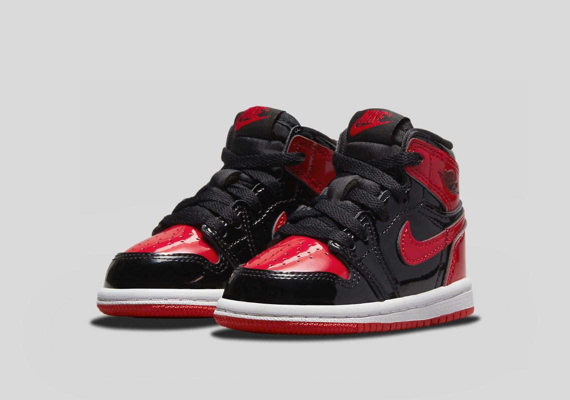 Air Jordan 1 Retro High Og Patent Bred Kids 19