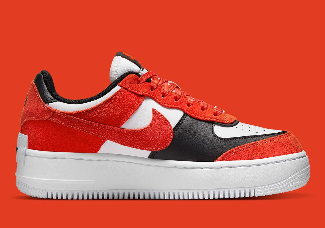 Nike Air Force 1 Shadow Black White Red Dq8586 800 3