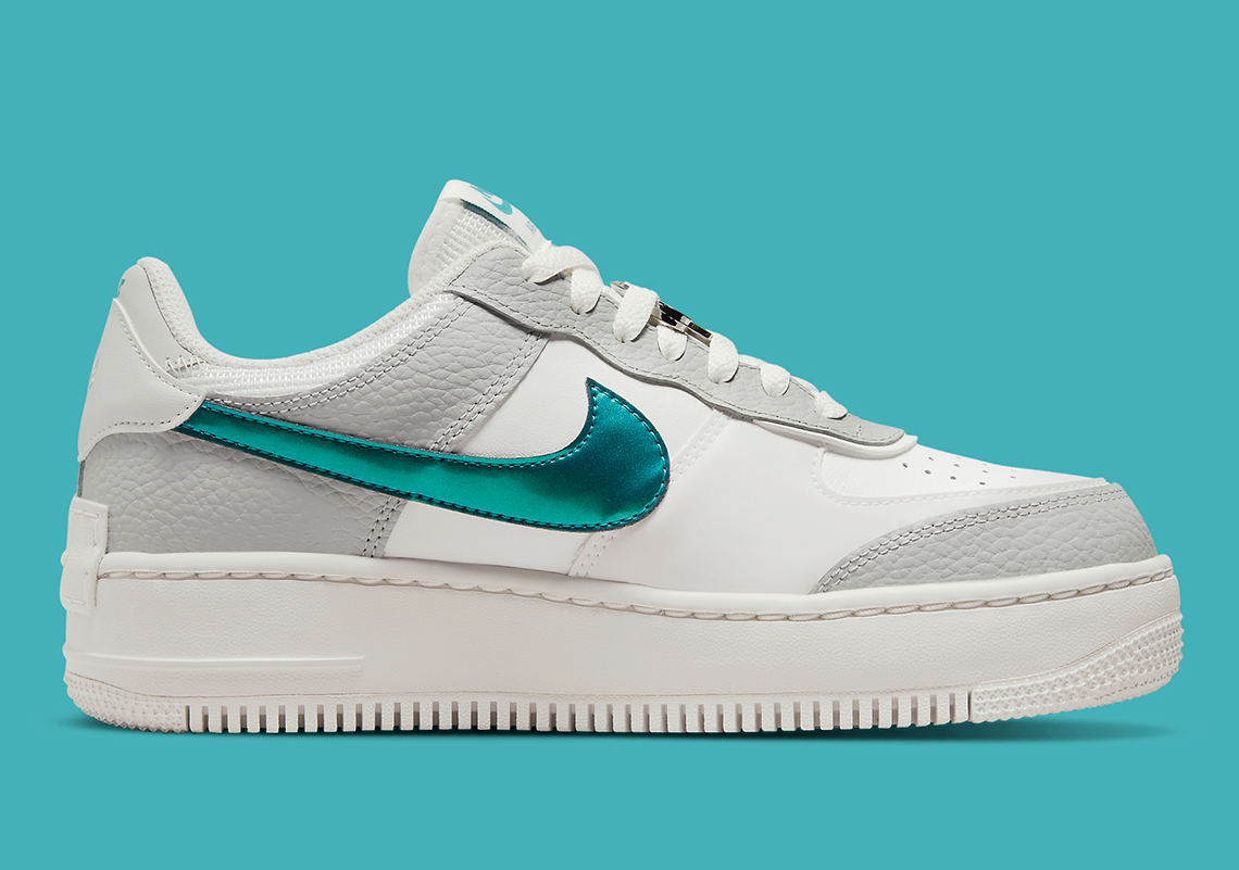 Nike Air Force 1 Shadow Metallic Teal Dr7856 100 2