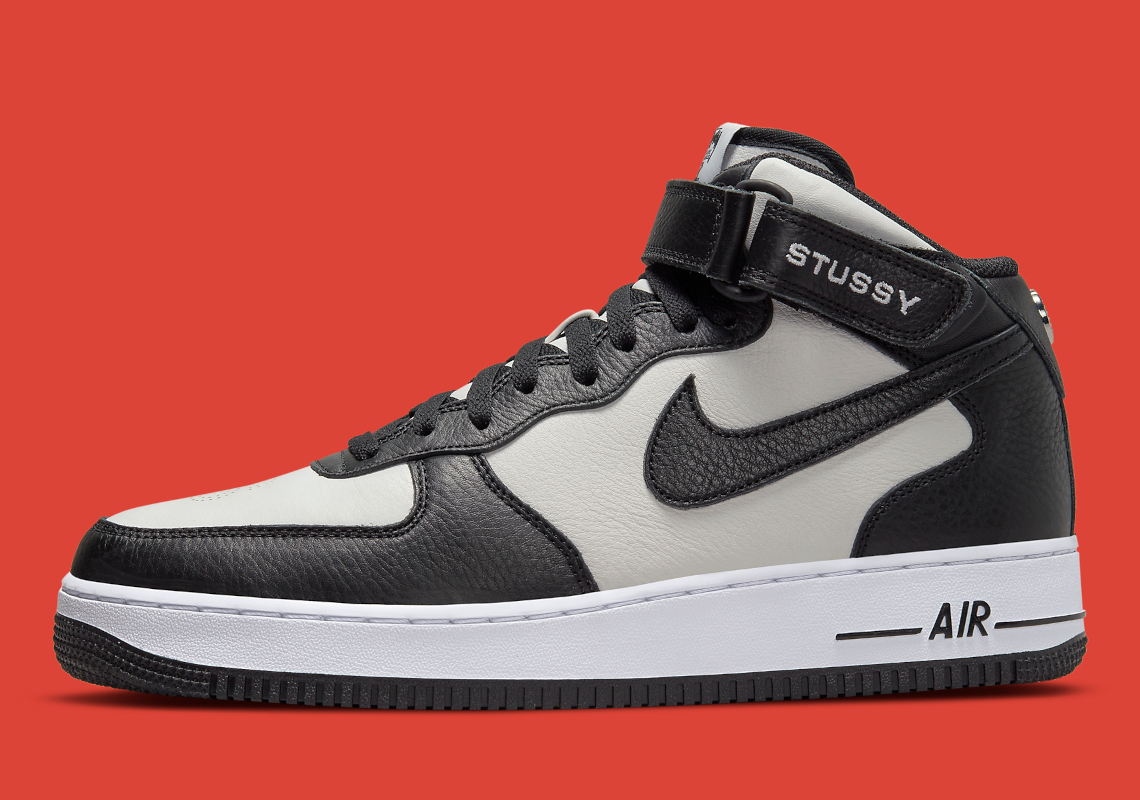 Stussy Nike Air Force 1 Mid Black Grey Dj7840 002 5