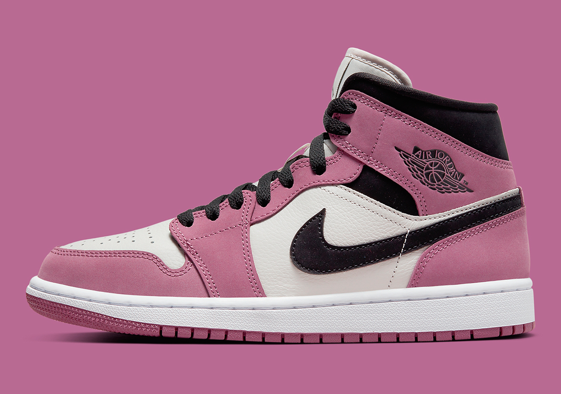 Air Jordan 1 Mid Berry Black White 6