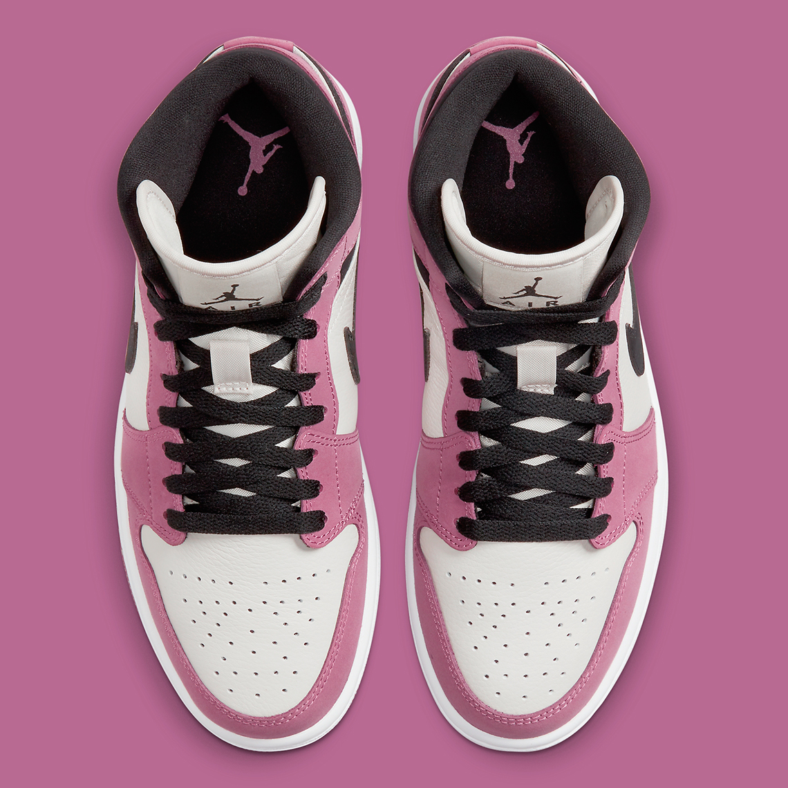 Air Jordan 1 Mid Berry Black White 8