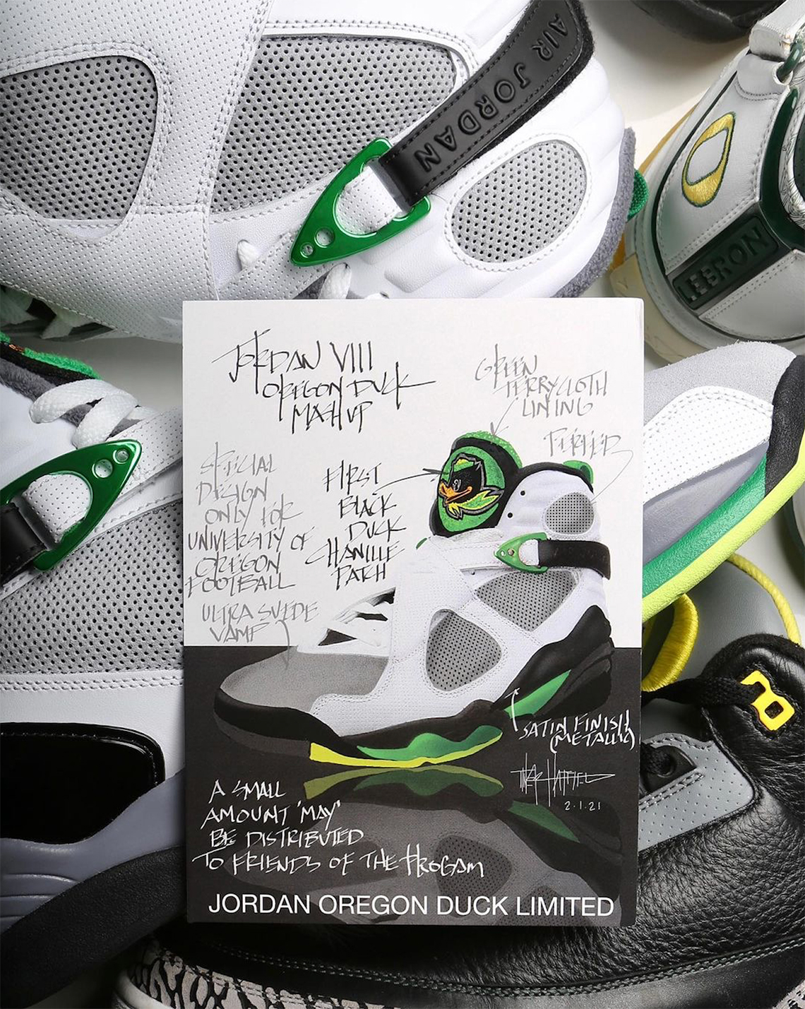 Air Jordan 8 Oregon Ducks Football Pe 2021 3