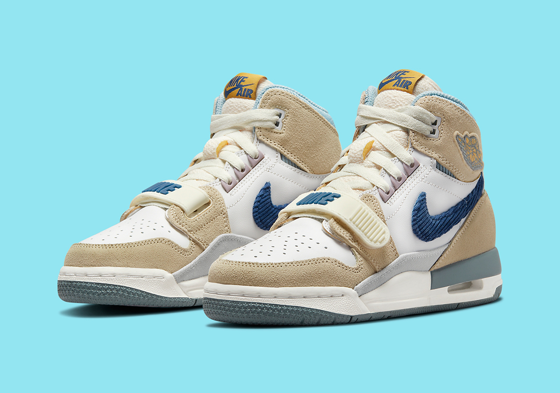 Jordan Legacy 312 Gs Tan Blue Corduroy 1