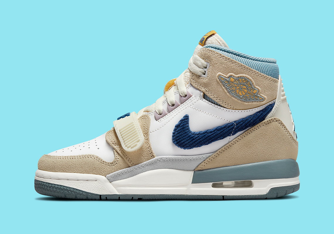 Jordan Legacy 312 Gs Tan Blue Corduroy 2