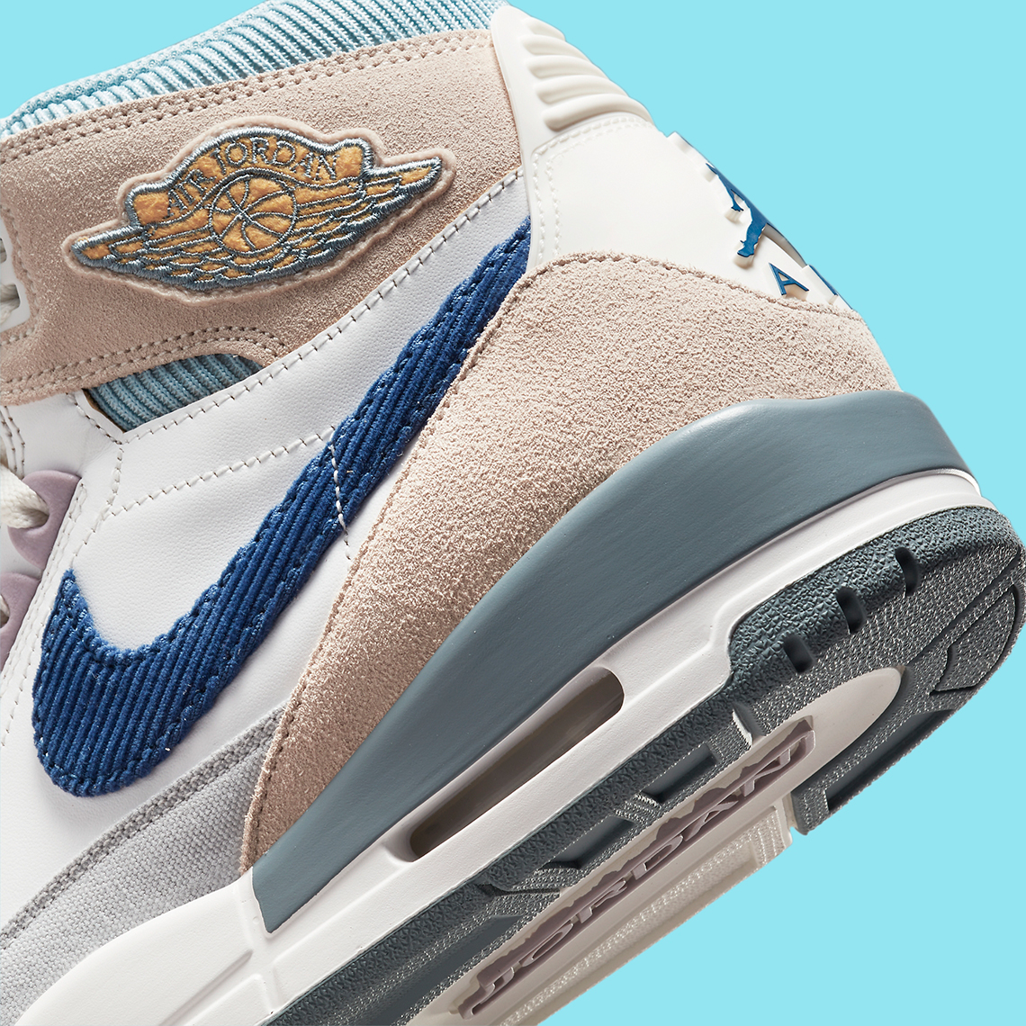Jordan Legacy 312 Tan Blue Corduroy 7
