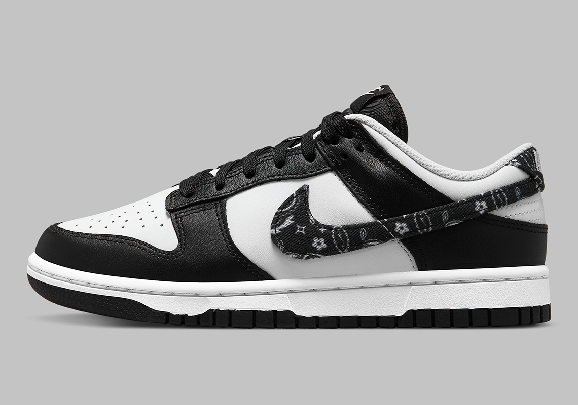 Nike Dunk Low Black White Paisley Panda Dh4401 100 7