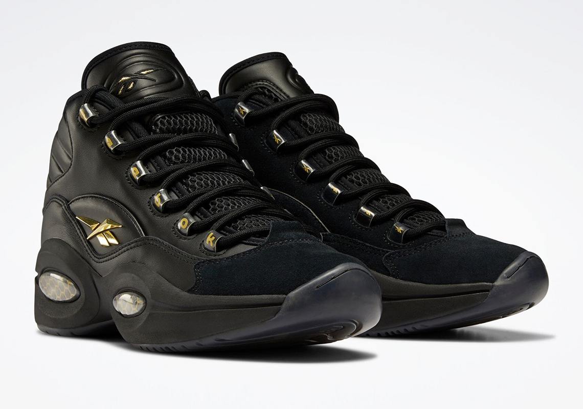 Reebok Question Mid Black Gold H01308 5