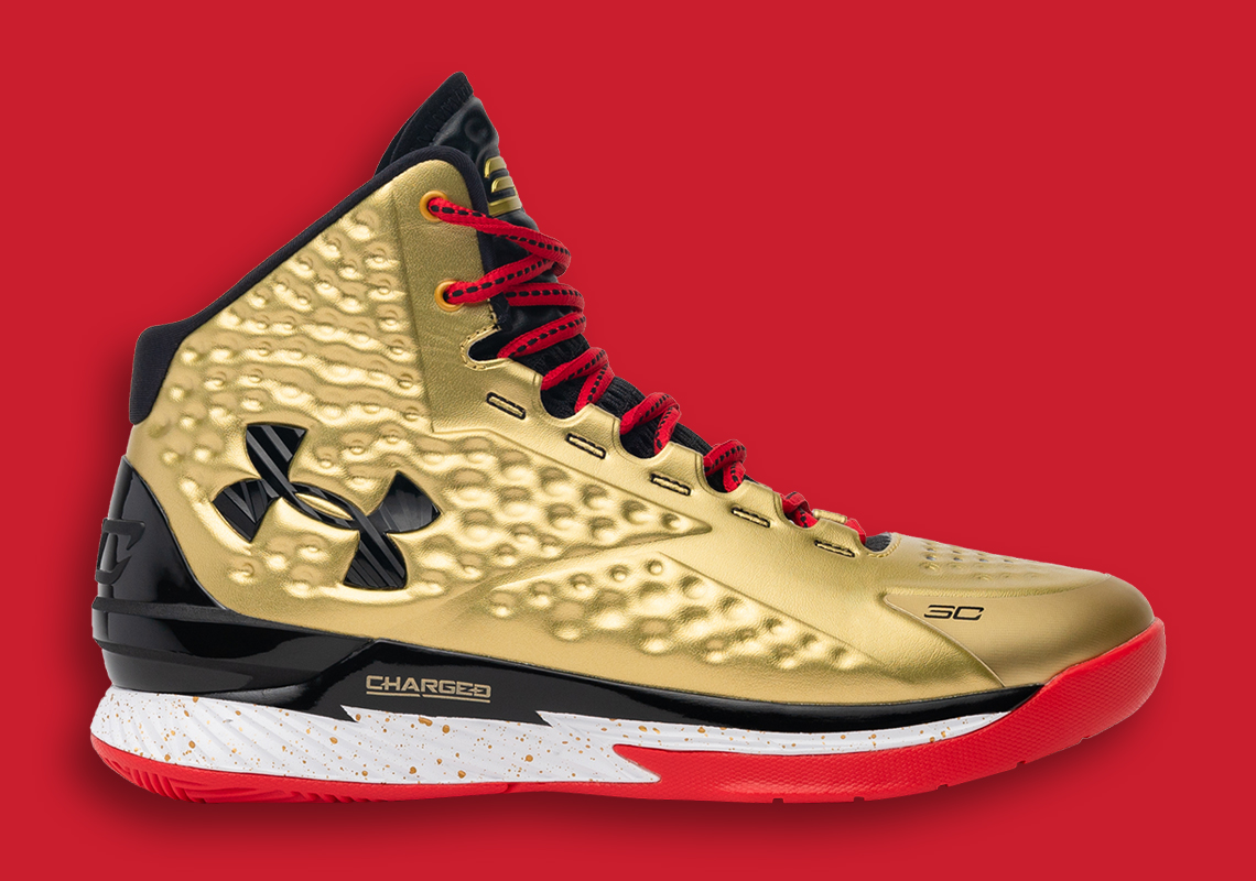 Ua Curry One Metallic Gold All America Basketball Camp Retro 1