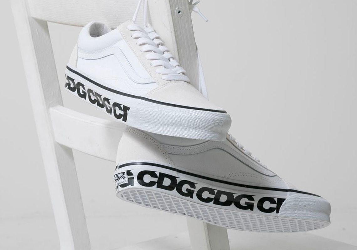 Cdg Vans Old Skool White 5