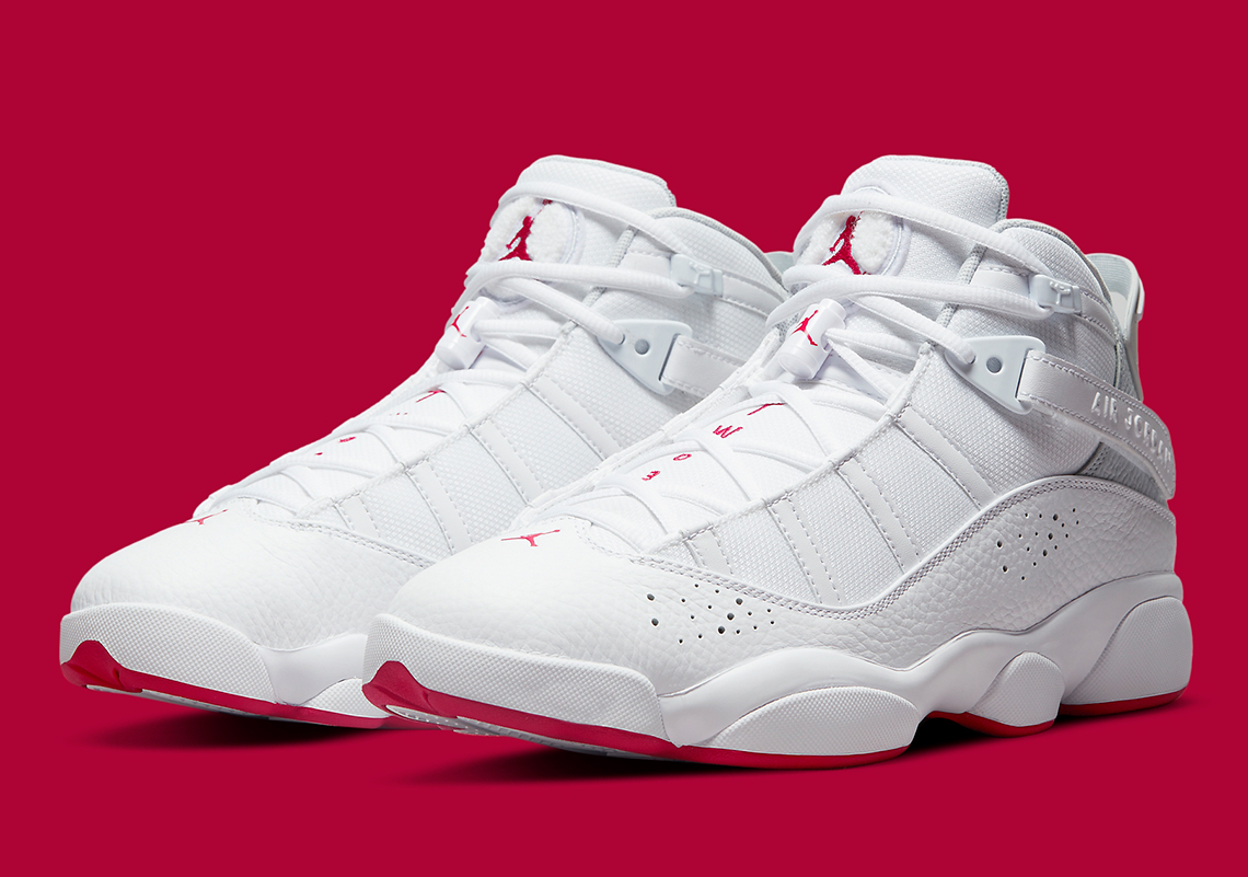 The Jordan 6 Rings Delivers A Simple "White/Red" Colorway