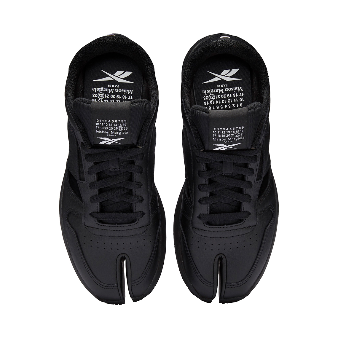 Maison Margiela Reebok Classic Leather Tabi Decortique Low Black 3