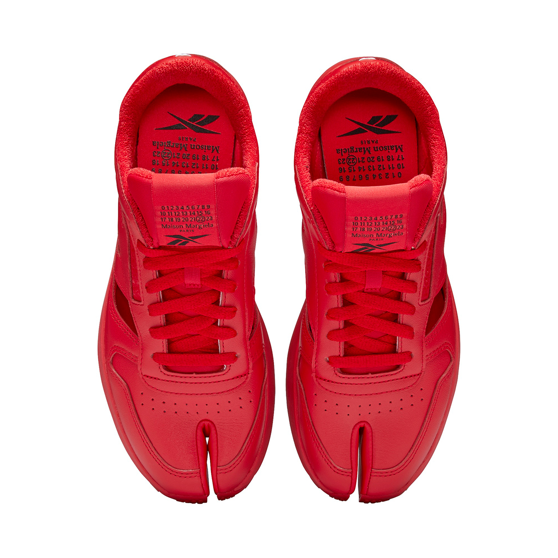 Maison Margiela Reebok Classic Leather Tabi Decortique Low Red 3