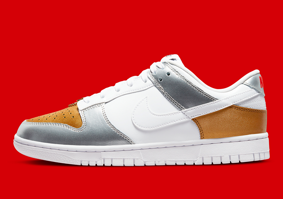 Nike Dunk Low Wmns Gold Silver Dh4403 700 6