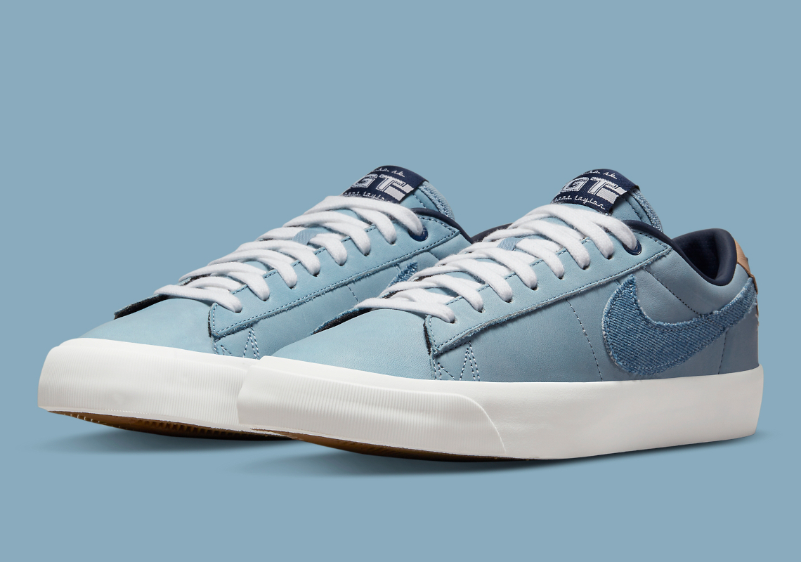 Grant Taylor Gives His Next Nike SB Blazer Low GT A Light Blue And Denim Makeover