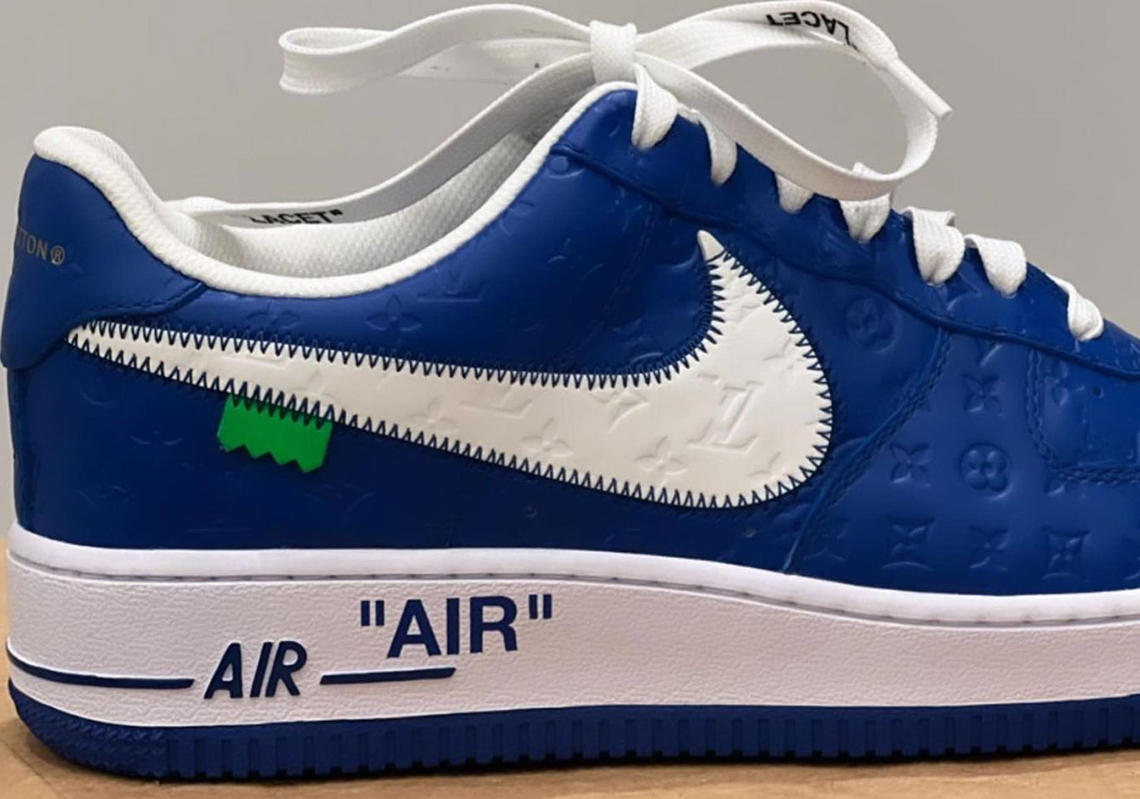 Off White Nike Air Force 1 Blue 1