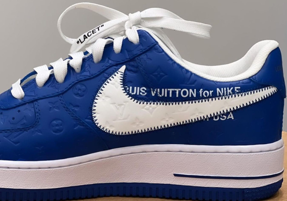 Off White Nike Air Force 1 Blue 2