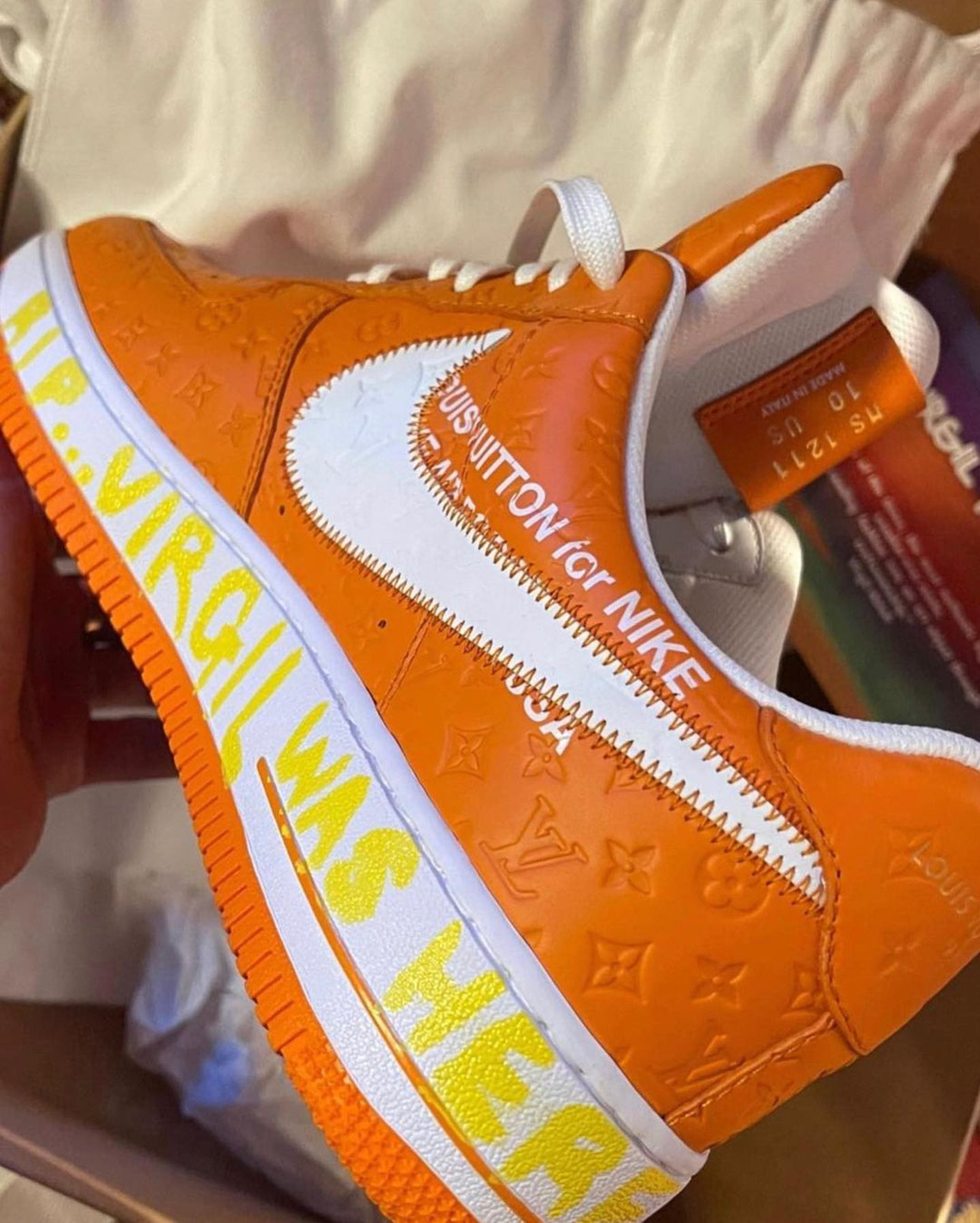 Off White Nike Air Force 1 Orange 1