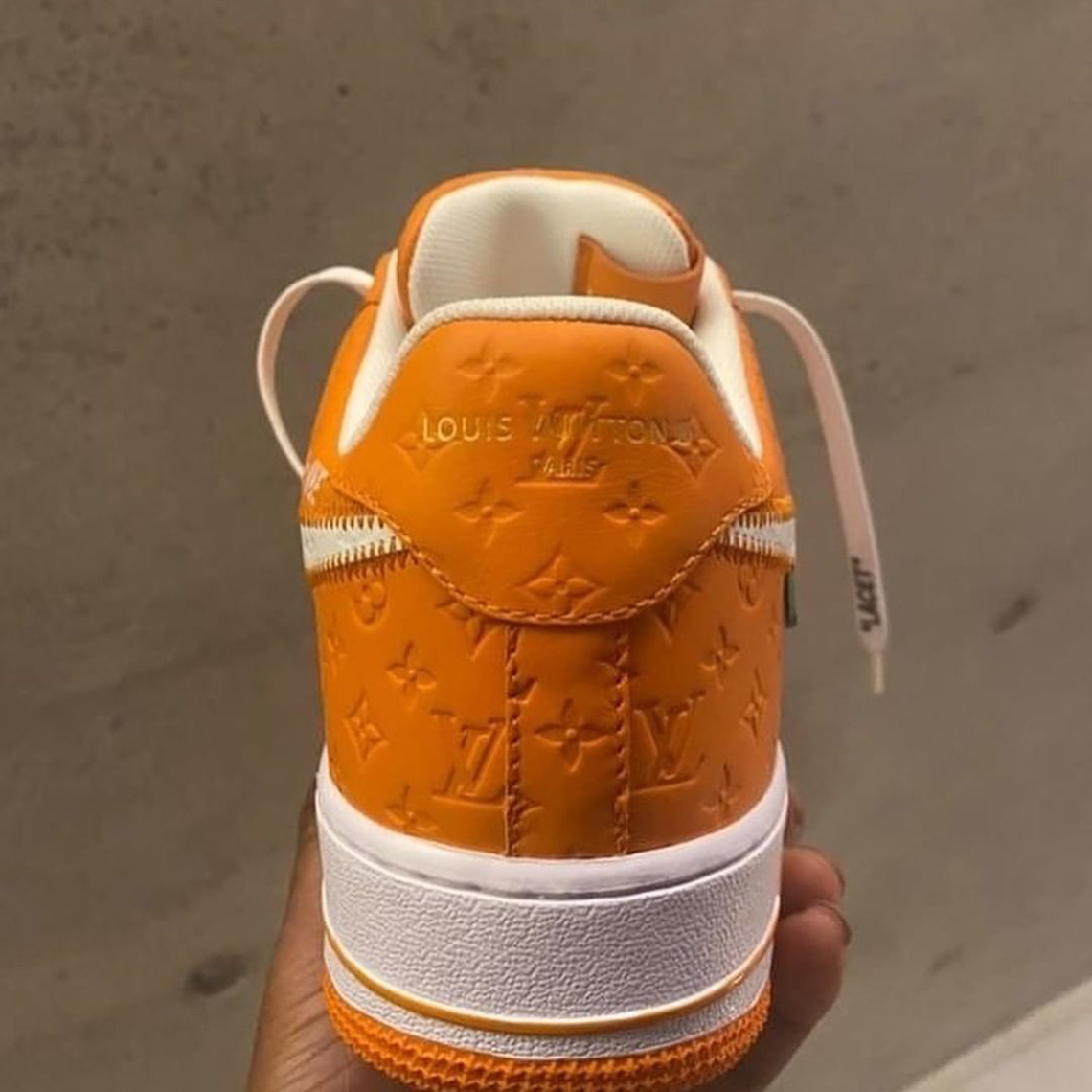 Off White Nike Air Force 1 Orange 5