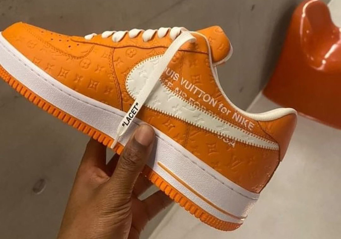 Off White Nike Air Force 1 Orange 7