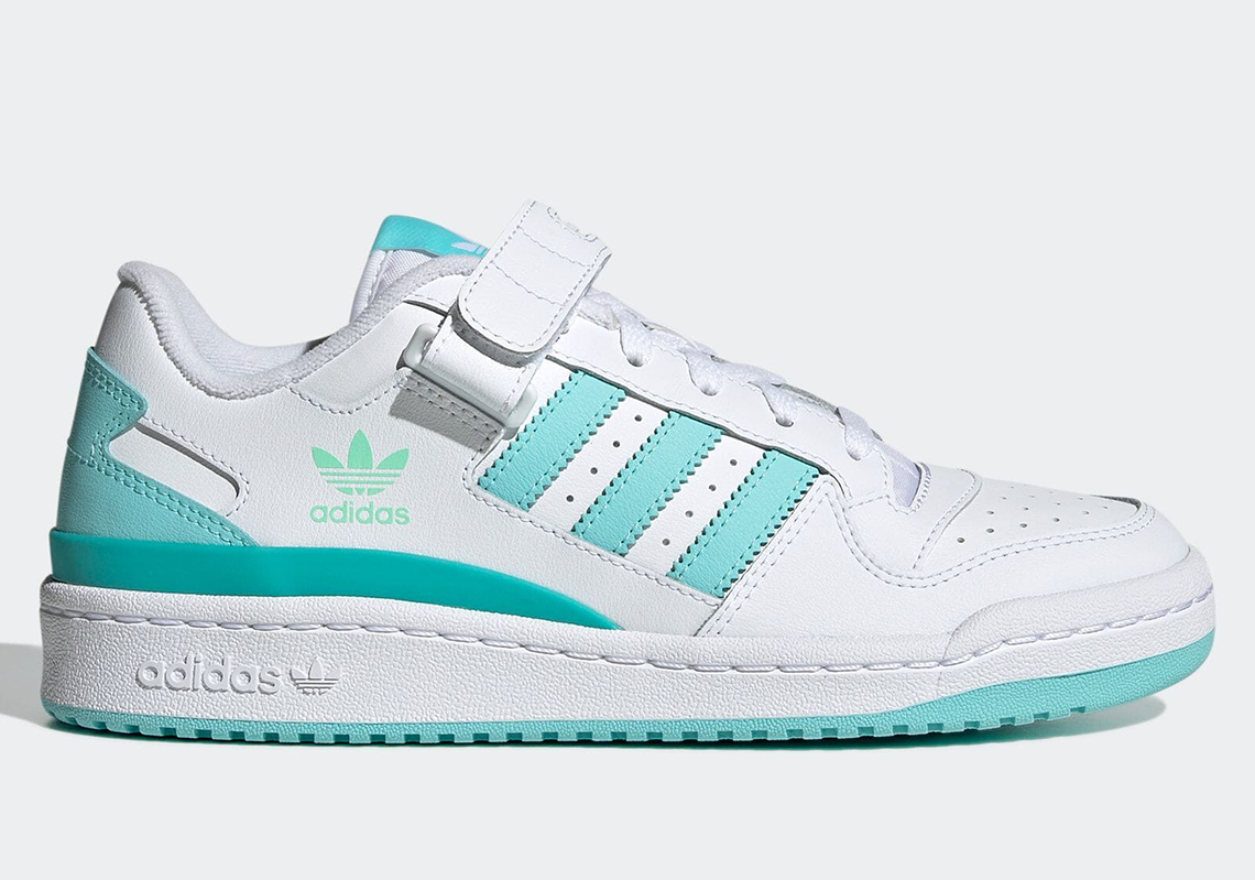 Light Blue Accents Help Prep The adidas Forum Low For Spring