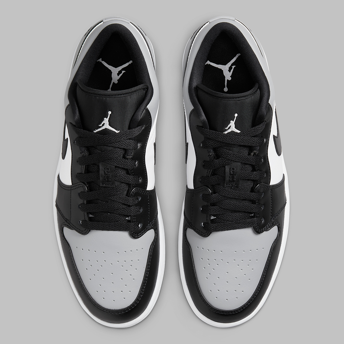 Air Jordan 1 Low Black White Light Smoke Grey 553558 052 1