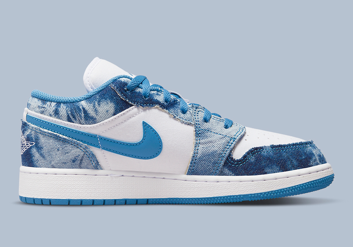 Air Jordan 1 Low Gs Acid Wash Denim Dm8947 100 2