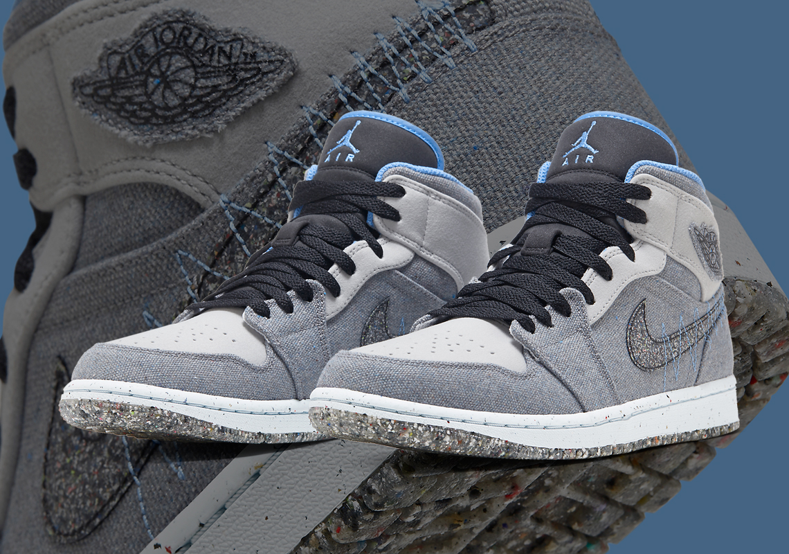 Attractive "University Blue" Appears On The Air Jordan 1 Mid Crater