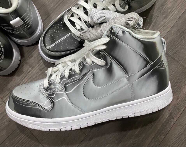 Clot Nike Dunk High Silver Reflective 3