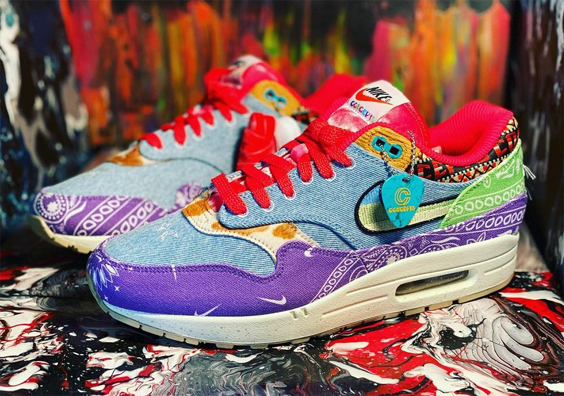 Concepts' Rock-Inspired Nike Air Max 1 Is Covered In Bandana Patterns And More