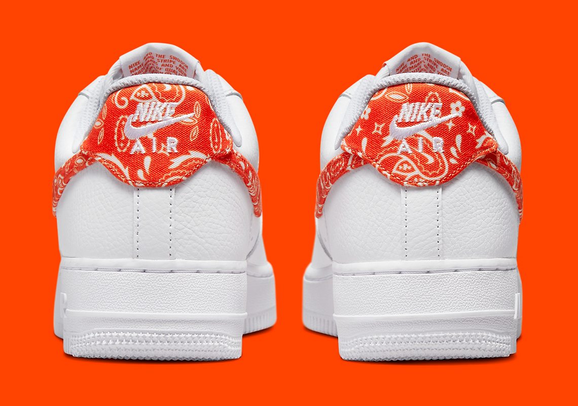 Nike Air Force 1 Low 07 Ess White Rush Orange Paisley Dj9942 102 3