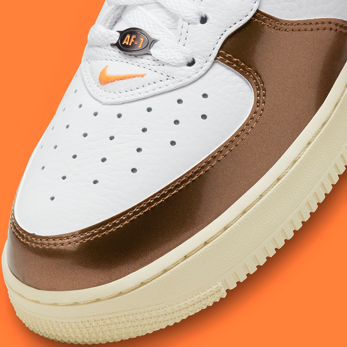 Nike Air Force 1 Mid Qs White Total Orange Ale Brown Beach Dh5623 100 2