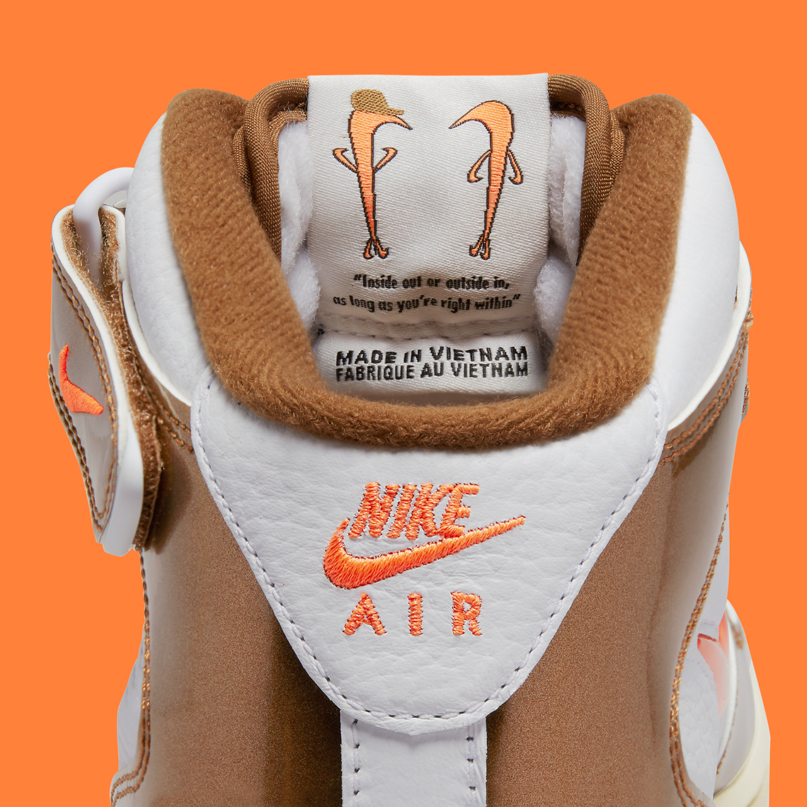 Nike Air Force 1 Mid Qs White Total Orange Ale Brown Beach Dh5623 100 9