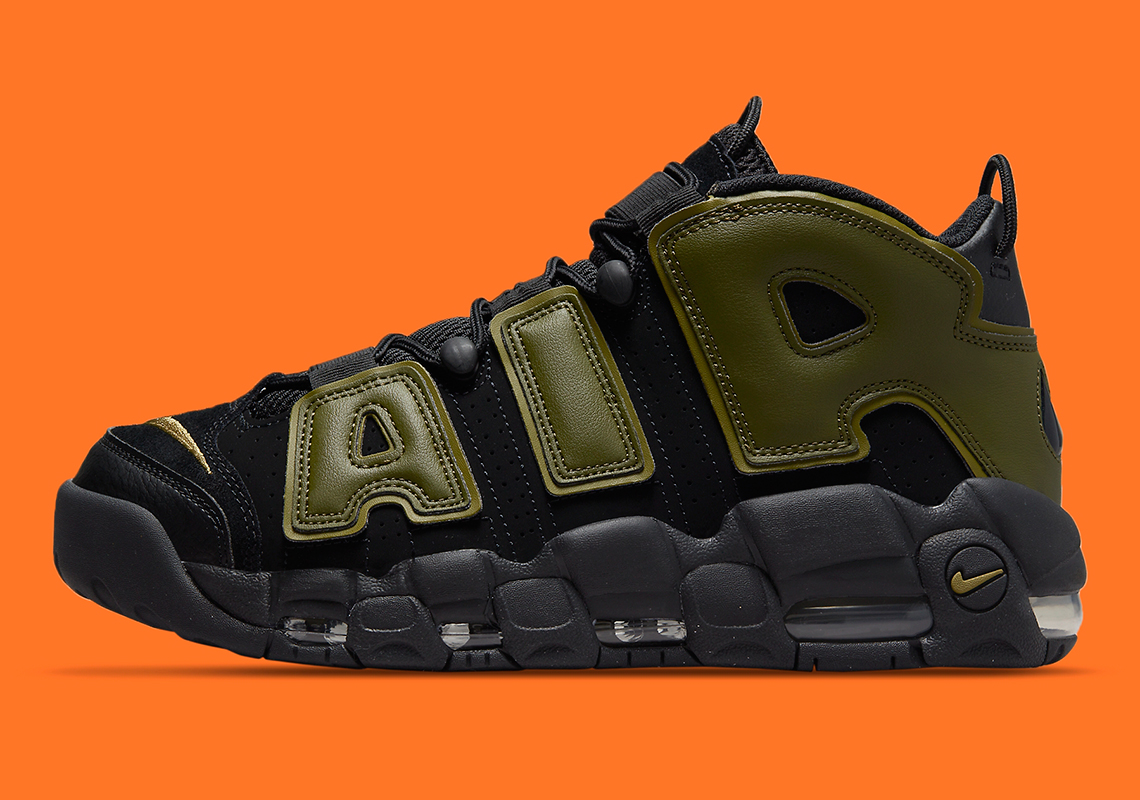 Nike Air More Uptempo Black Rough Green Pilgrim Black Dh8011 001 1