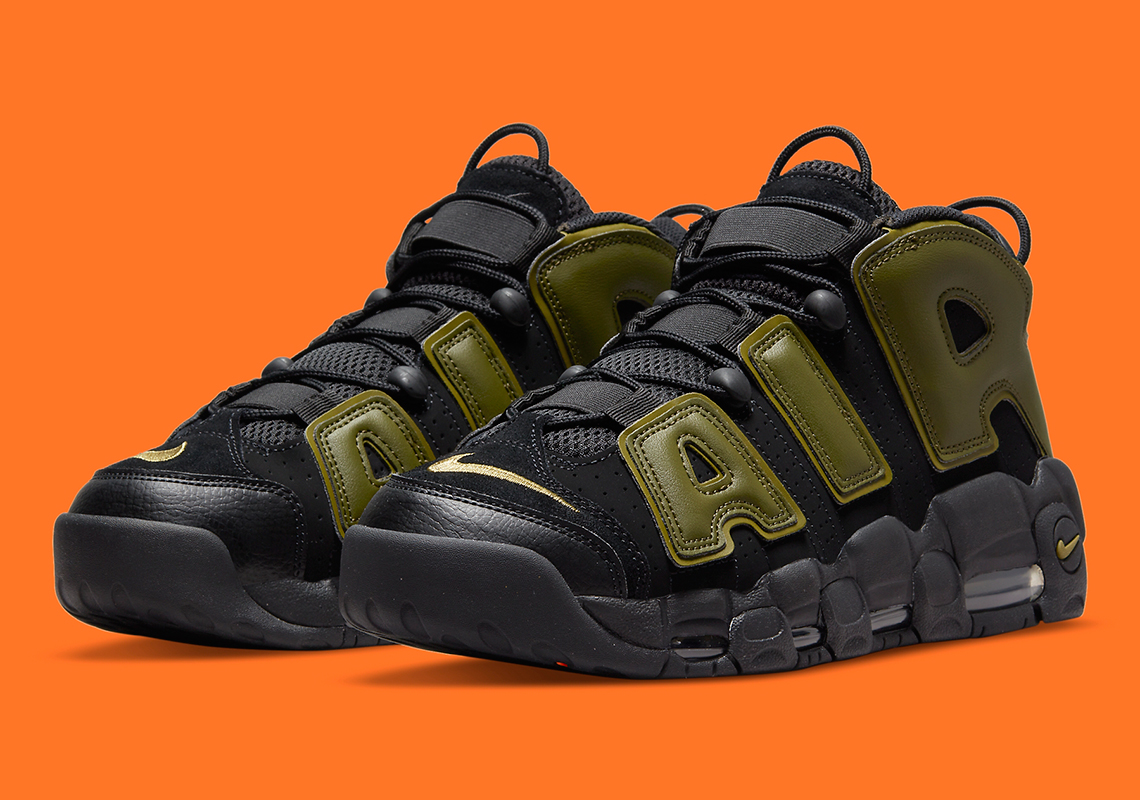 Nike Air More Uptempo Black Rough Green Pilgrim Black Dh8011 001 8 1