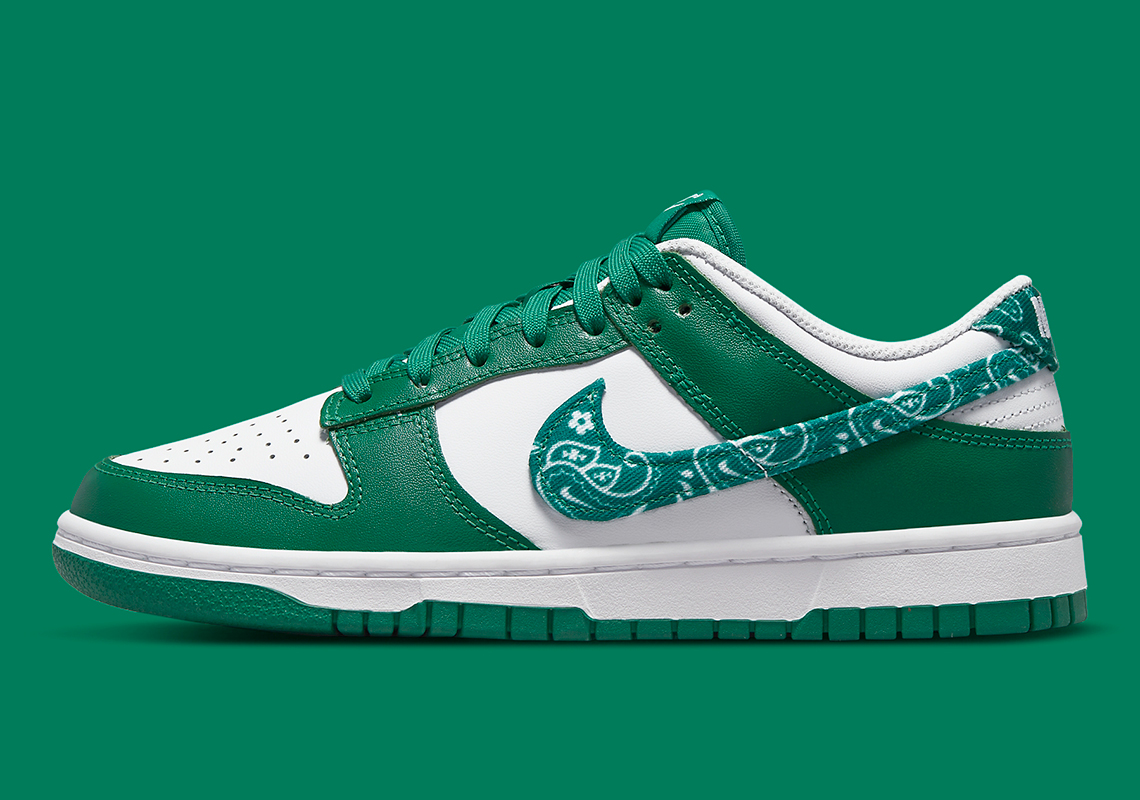 Official Images Of The Nike Dunk Low "Green Paisley"