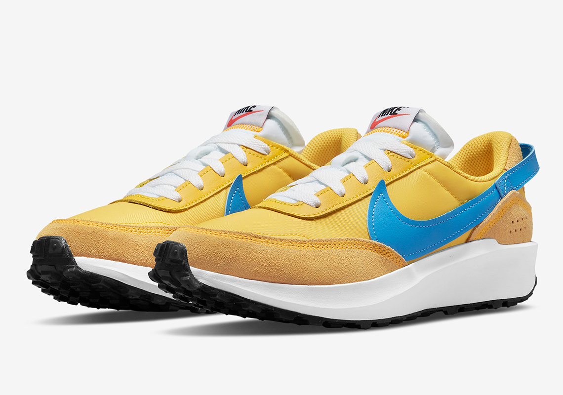 Nike Waffle Debut Yellow Blue Dh9523 700 1