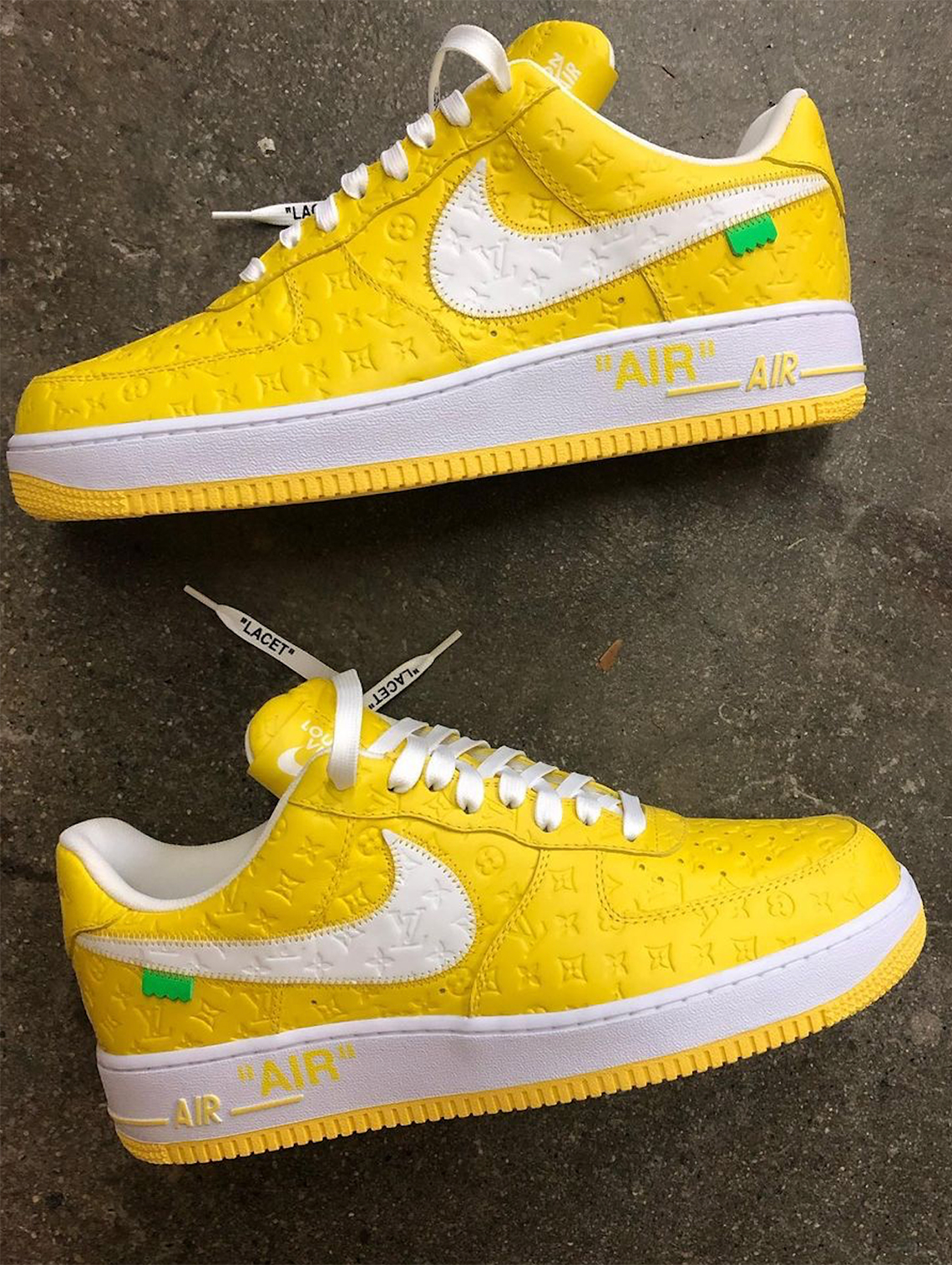 Off White Louis Vuitton Nike Air Force 1 Yellow