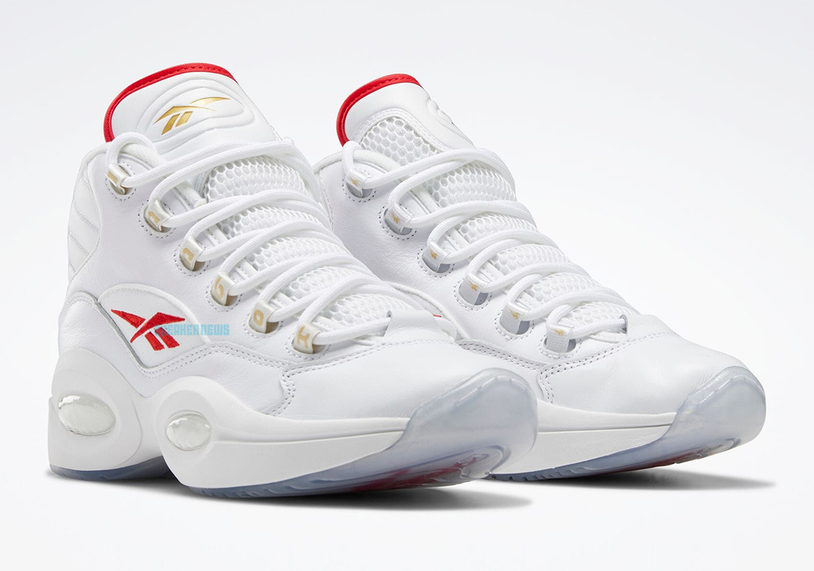 Reebok Question Mid White Red Gold Julius Erving Dr J 6 1