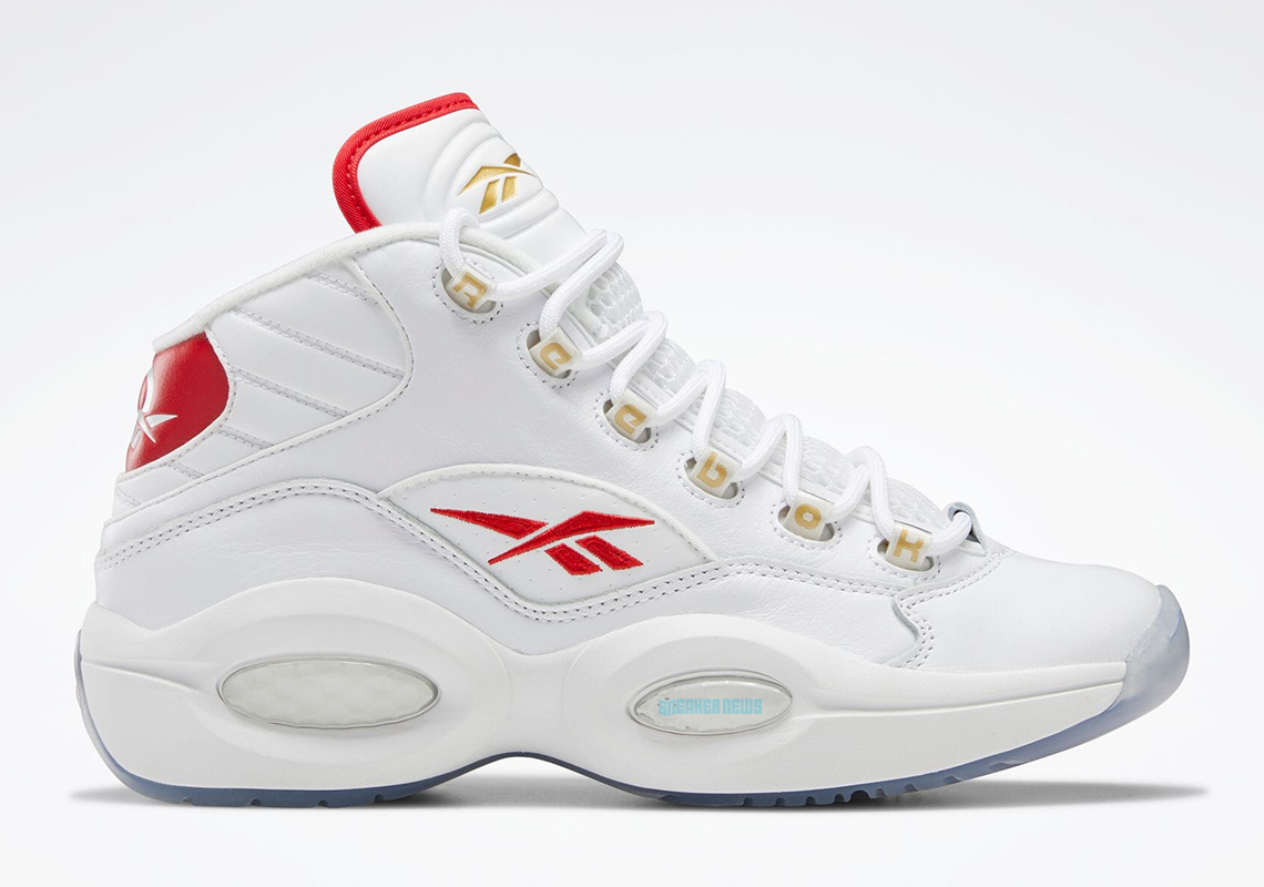 Reebok Question Mid White Red Gold Julius Erving Dr J 8 1