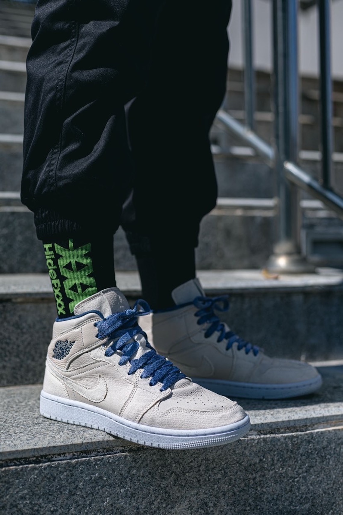 Air Jordan 1 Mid Coconut Milk Blue 2