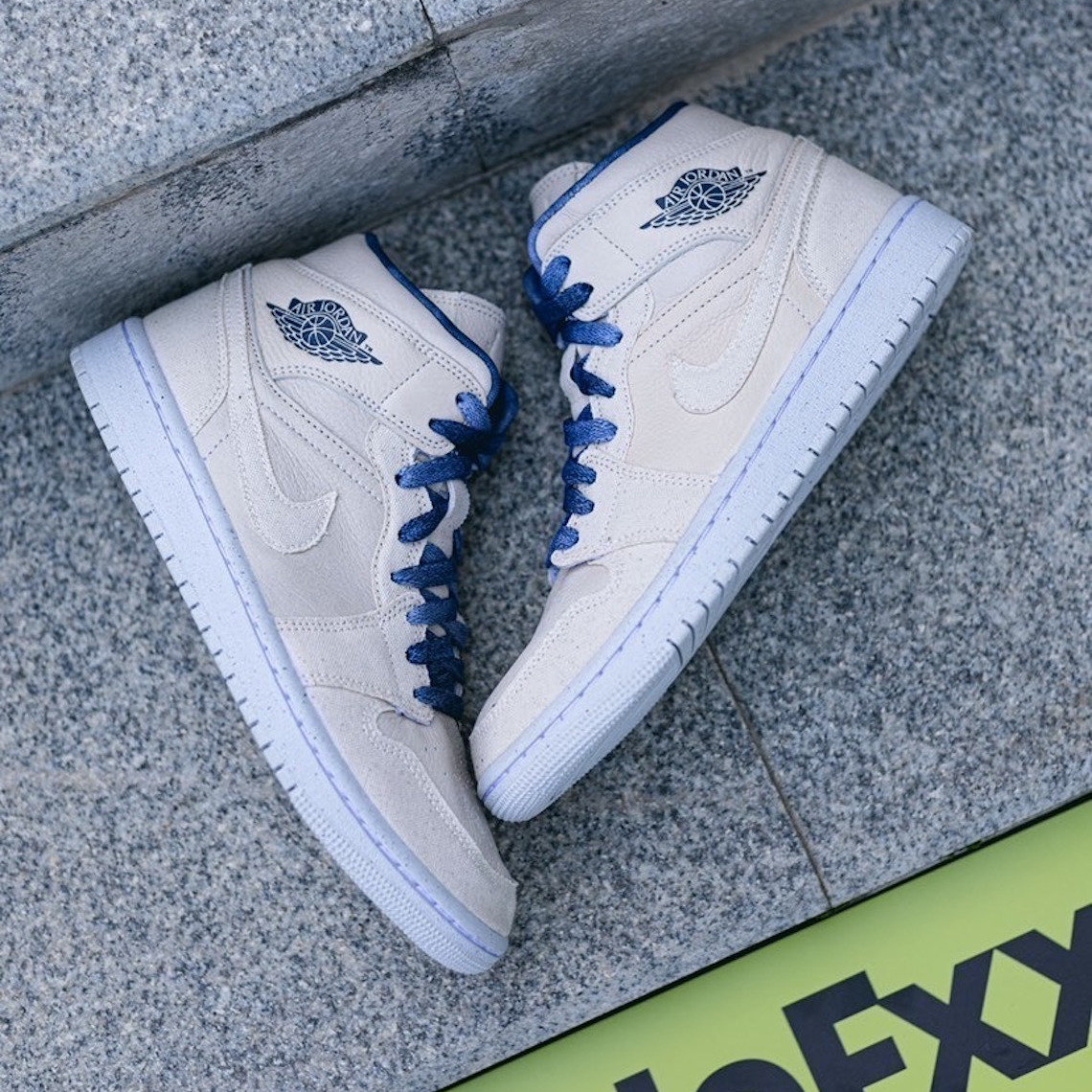 Air Jordan 1 Mid Coconut Milk Blue 4