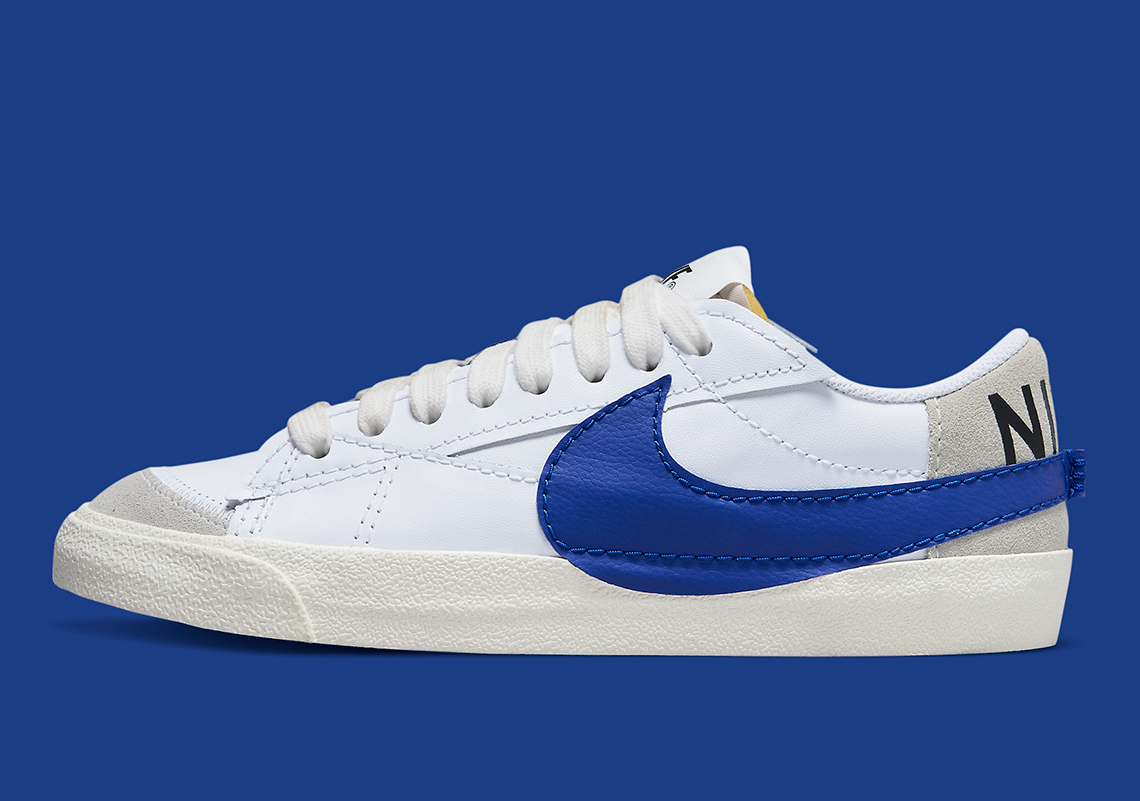 Big Blue Swooshes Dress The Newest Nike Blazer Low Jumbo