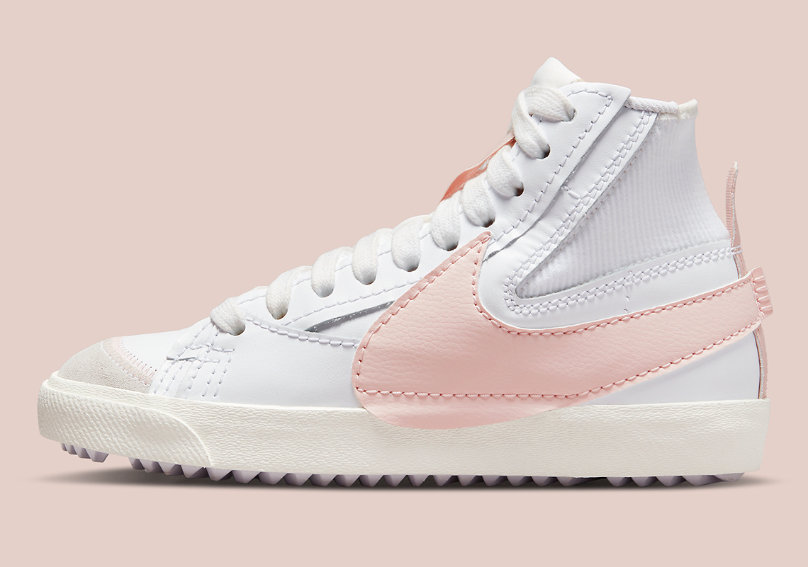 Pink Oxford Swooshes Appear On The Nike Blazer Mid ’77 Jumbo