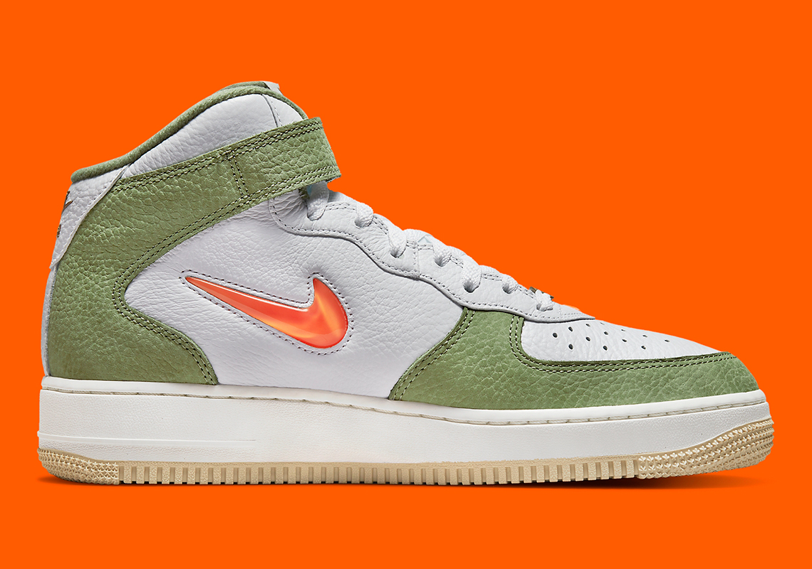 Nike Air Force 1 Mid Qs Jewel Olive Orange Dq3505 100 1