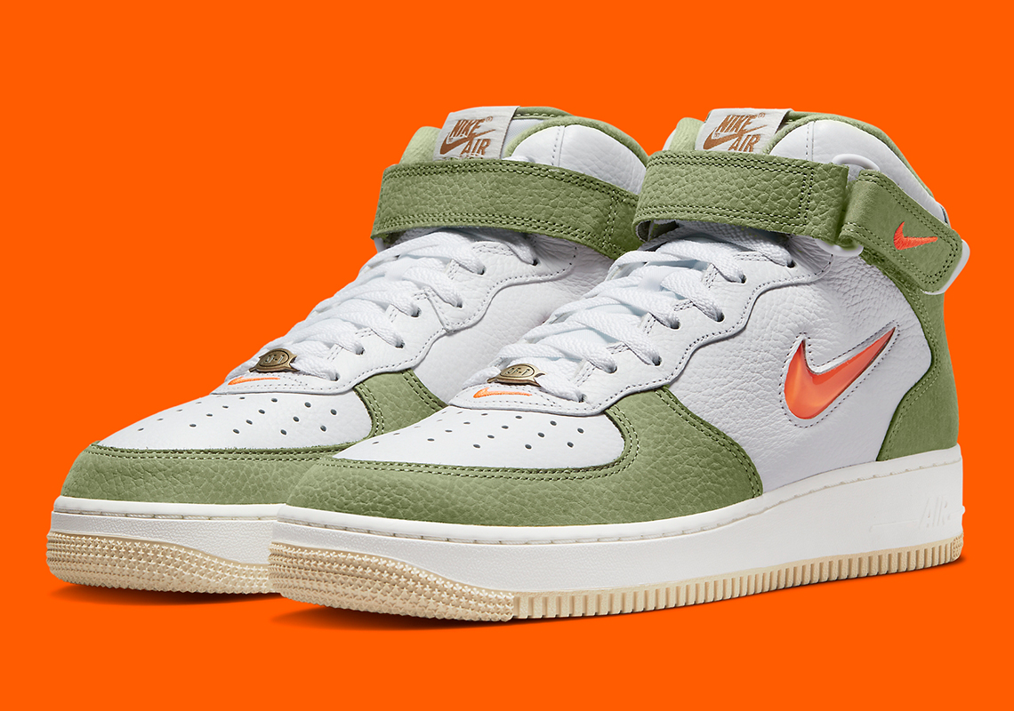 Nike Air Force 1 Mid Qs Jewel Olive Orange Dq3505 100 2