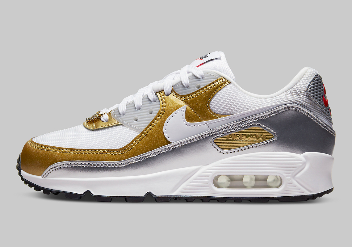 Nike Air Max 90 Gold Silver Dj6208 100 Release Date 3